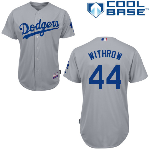 Chris Withrow #44 MLB Jersey-L A Dodgers Men's Authentic 2014 Alternate Road Gray Cool Base Baseball Jersey
